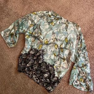 Citron silk/rayon shirt